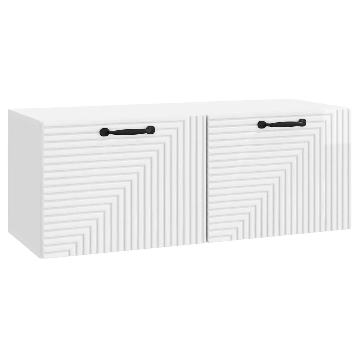 vidaXL Wandmontierter TV-Schrank Hochglanz Weiß 78,5 x 31 x 30 cm 898719