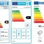 Energieeffizienzlabel der Respekta Küchenzeile KB220ESWC mit Herd, Haube und Geschirrspüler.