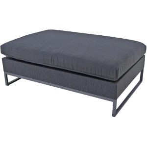 Garden Pleasure Polsterhocker Yara, anthrazit-grau, 140x49x89cm. Bequemer Gartenhocker.