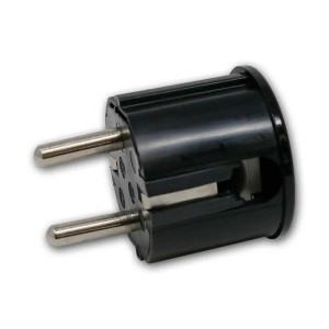 world-trading-net Winkel-Stecker Schwarz mit Schutzkontakt 250V 16A