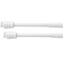 2er-Pack weiße Klemmstangen mit Schraubtechnik, 25-40 cm, für Gardinen und Fensterdekoration.