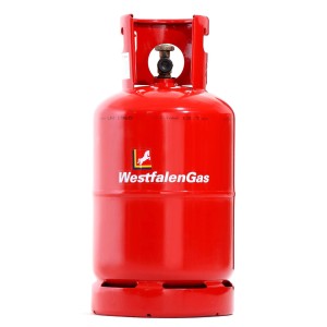 Rote WestfalenGas Treibgas Pfandflasche, 11 kg, für Stapler und Halleneinsatz.