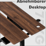 HOMAVO Schreibtisch, höhenverstellbar, 120x60cm, mit USB-Ladestation, Memory Funktion und Anti-Kollisions-System.