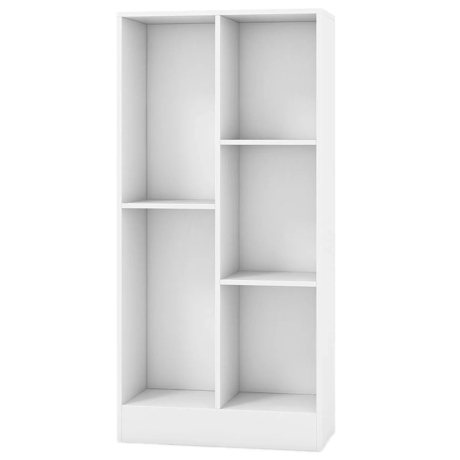 Costway Bücherregal 5 Fächern 50 x 24 x 104 cm Weiß günstig online kaufen