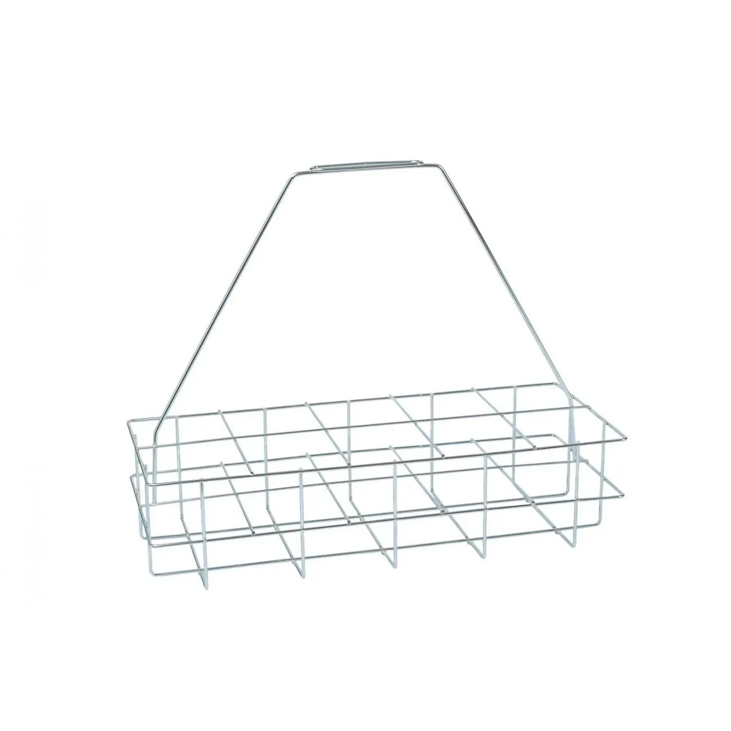 Image of Ich-Zapfe Metall Flaschenträger für 10 X 1 Liter Flaschen Verzinkt Silber