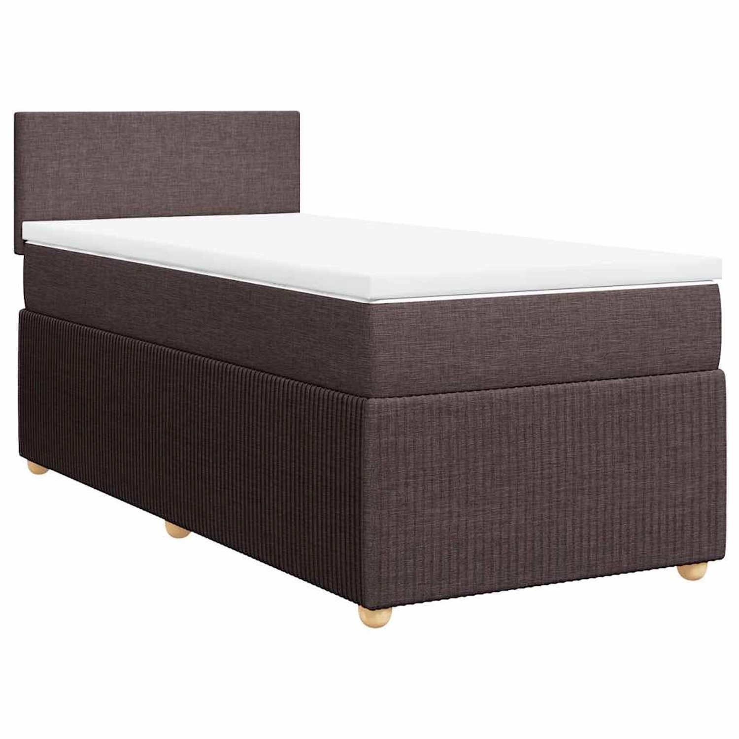 vidaXL Boxspringbett mit Matratze Dunkelbraun 90x190 cm Stoff 3287307 günstig online kaufen