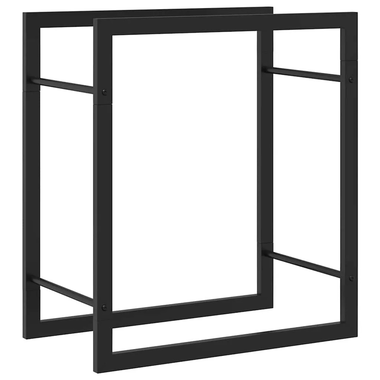 vidaXL Brennholzregal Mattschwarz 50x28x56 cm Stahl 350304