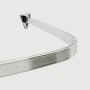 Flexible, formbare Duschvorhangstange (300 cm) in Chromoptik mit Halterung.