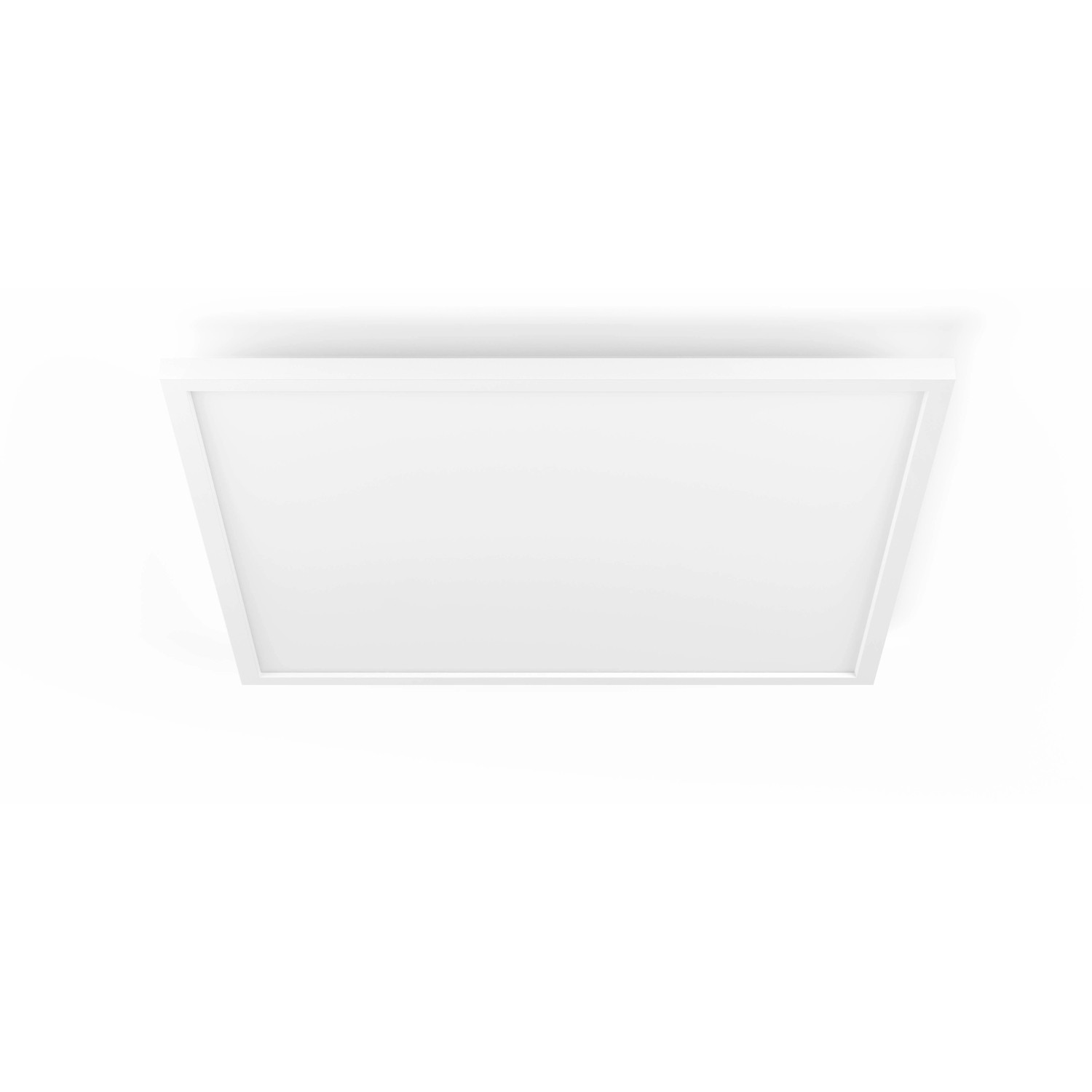 Eckige, weiße Philips Hue LED Deckenleuchte Aurelle, 30x30 cm. Moderne, smarte Innenraumbeleuchtung.