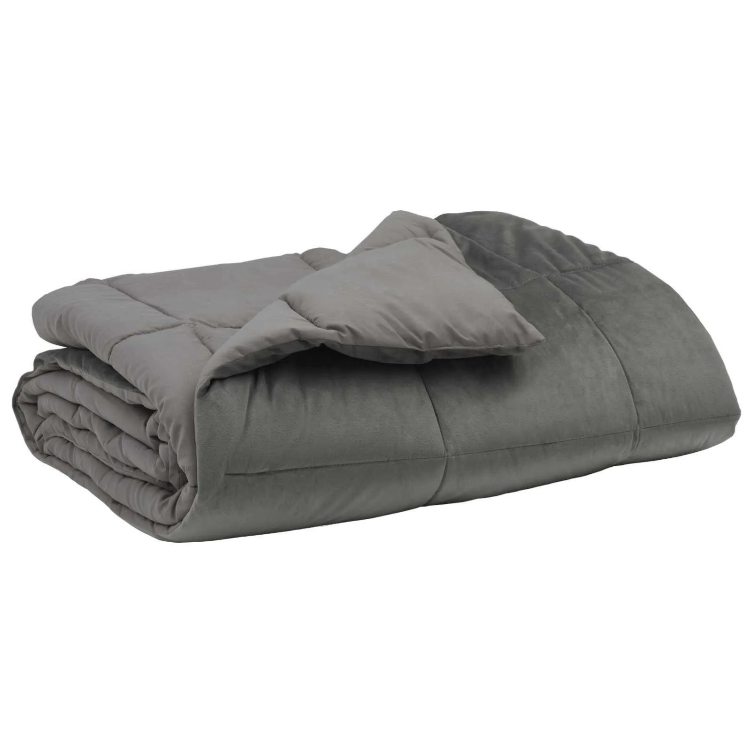 vidaXL Sommerdecke Gepolstert Hellgrau 140 x 220 cm Mikrofaser 42025923