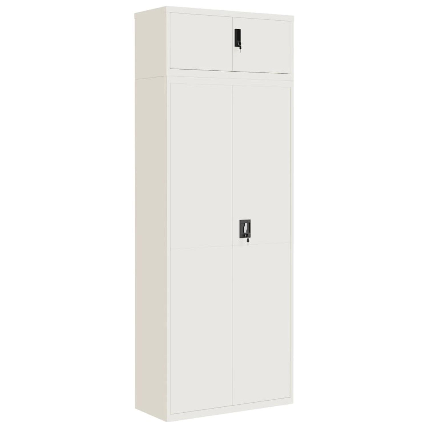 vidaXL Aktenschrank Weiß 90x40x240 cm Stahl günstig online kaufen