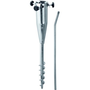 Schneider Bodendübel für Schirmständer, verzinkter Stahl mit Eindrehstab, für sicheren Halt von Sonnenschirmen.