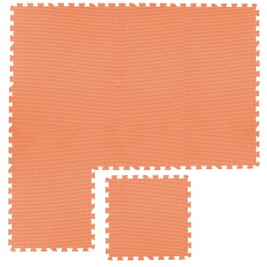 eyepower Poolmatte 8er Set, orange, 50x50 cm. Bodenschutz für Pools und Planschbecken.