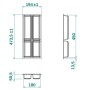 SOTECH ORGA-BOX III Besteckeinsatz, technische Zeichnung mit Draufsicht, Seitenansicht und Frontansicht. Maße 194x473,5x50,5 mm für Küchenschubladen.
