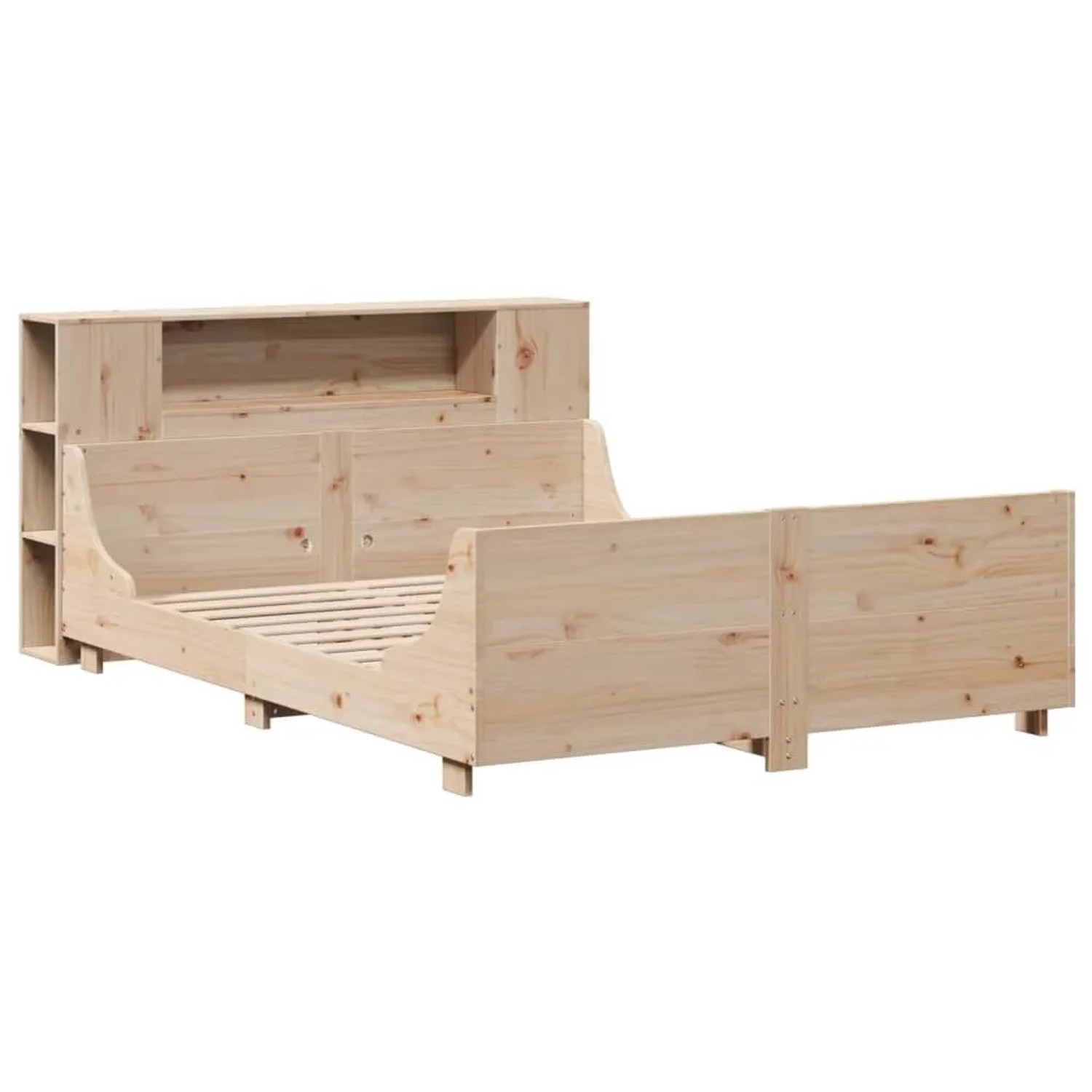 vidaXL Massivholzbett ohne Matratze 135x190 cm Kiefernholz 3323776 günstig online kaufen