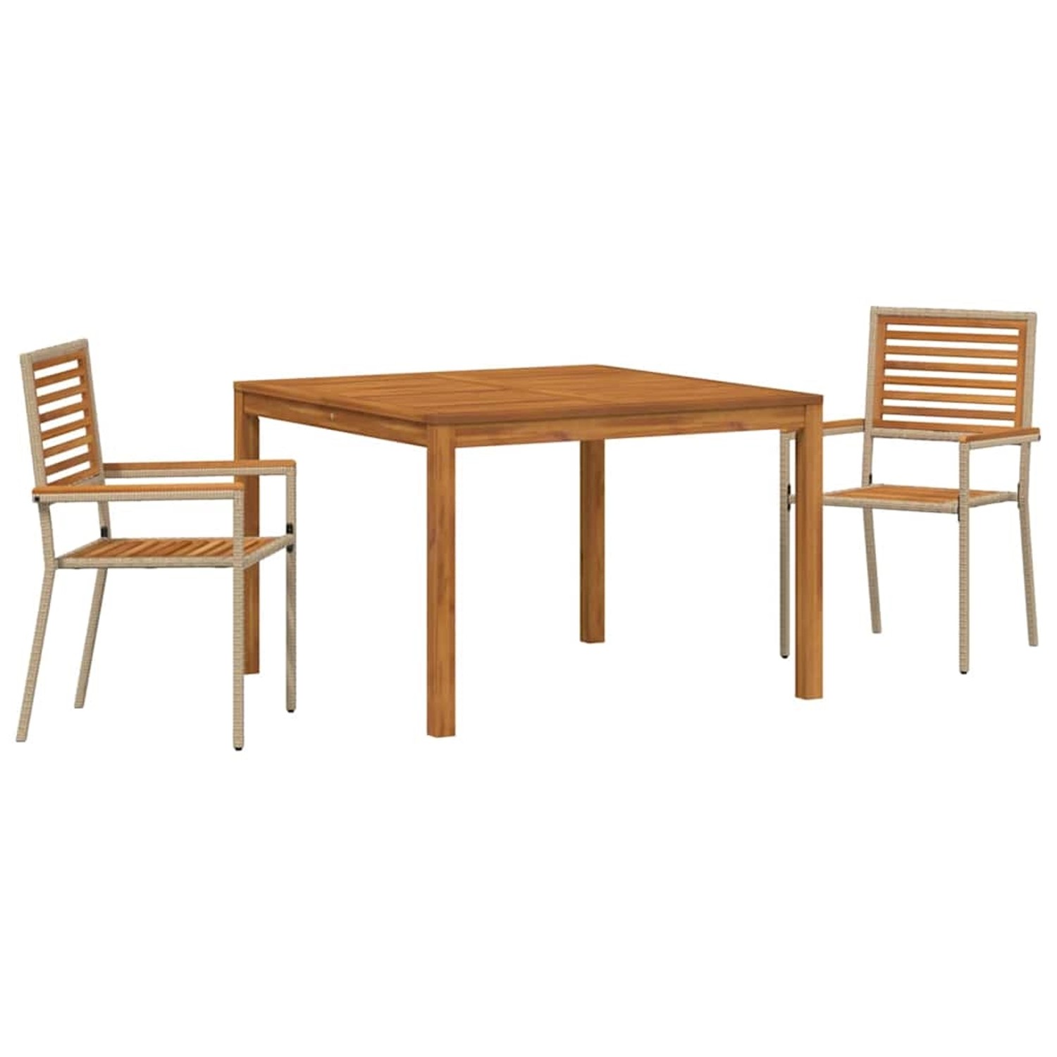 vidaXL Garten Essgruppe 3-Tlg Beige Poly Rattan 3365531 günstig online kaufen