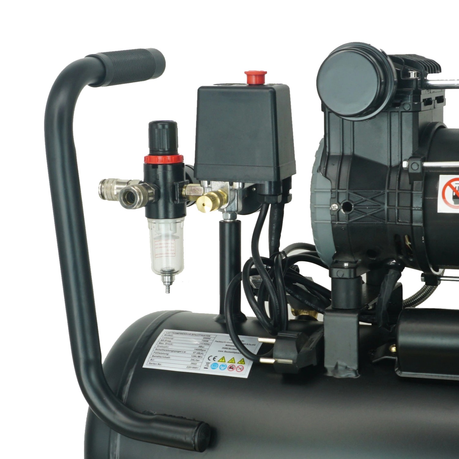 TRUTZHOLM Premium Brushless Silent Flüsterkompressor 24L 900W 62dB 8 Bar_5