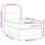 vidaXL Boxspringbett dunkelblau (90x200 cm) mit Matratze und Kopfteil. Bett für erholsamen Schlaf.
