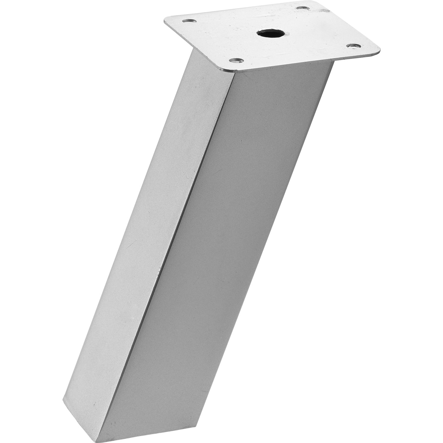 Hettich Theken-Konsole, eckig, 165x40x40 mm, Stahl in Aluminium-Optik, 2 Stück