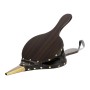 Relaxdays Handblasebalg MDF Eisen Kunststoff Braun Schwarz Gold mit Schlaufe 40 cm x 17,5 cm 0,5 kg