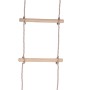 SwingKing Strickleiter mit 5 Holzsprossen und 2 Ringen für Gartenspielgeräte.