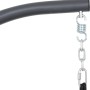 Detailaufnahme: Aufhängung des Siena Garden Hängesessels Yobaya Light Green mit Feder und Kette.