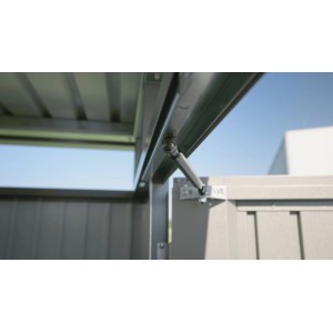 Biohort Metall-Gerätehaus HighLine H6 Dunkelgrau-Metallic 8,53 m² Doppeltür