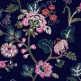 Detailansicht der floralen Joules Vliestapete Vine Cottage in Royal Navy Blau.