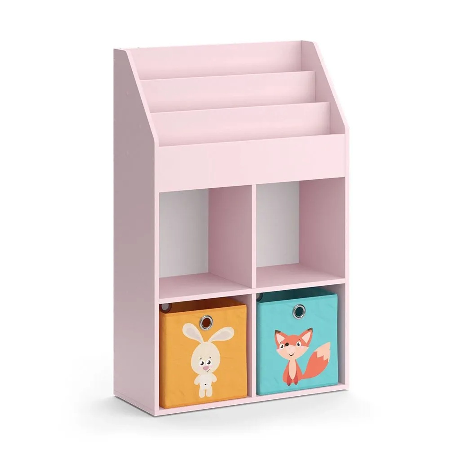 Vicco Kinderregal Luigi Rosa 72 x 114 mit 2 Faltboxen Bunt Art Nr 40778