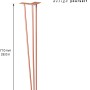 Wagner Möbelbein Hairpin, 710 mm, Pearl Brass, aus Stahl, für Möbelbau.