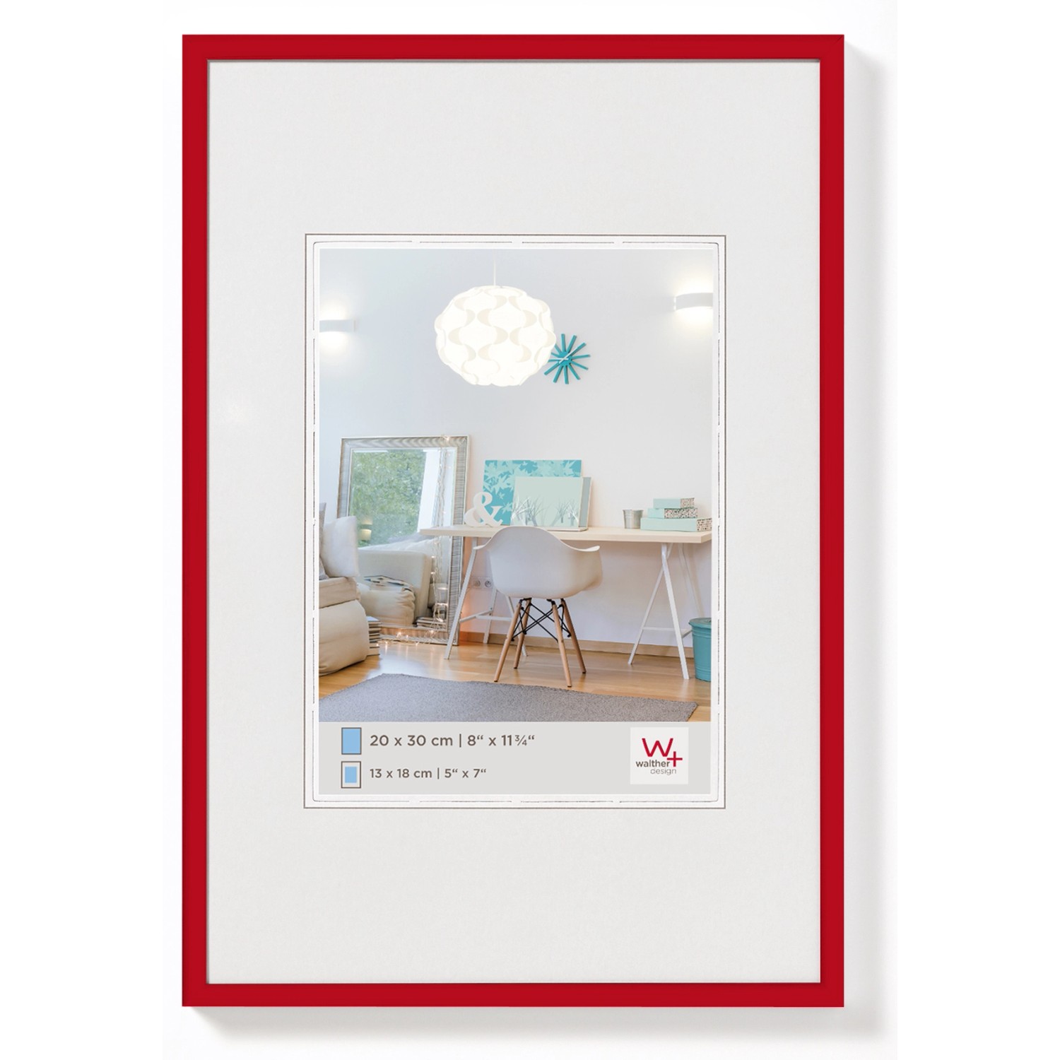 walther design New Lifestyle Kunststoff Bilderrahmen 30x45 cm Rot KV045R günstig online kaufen