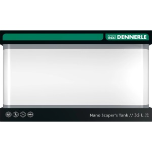 Dennerle Nano Scapers Aquarium, 35 Liter, mit Panoramascheibe für Aquascaping.