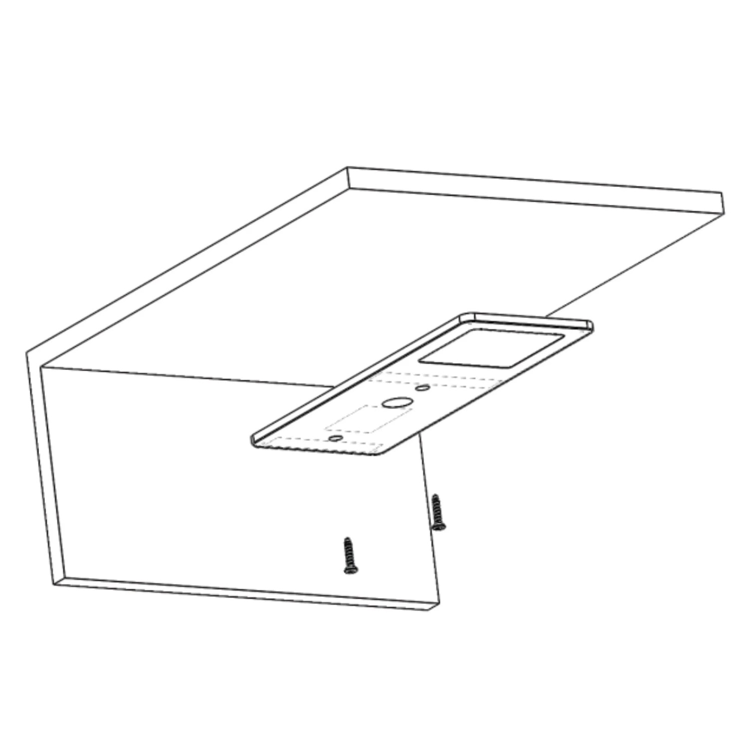 Schwarze kalb LED Unterbauleuchte (2er Set) mit Touchdimmer zur Montage unter Schränken.