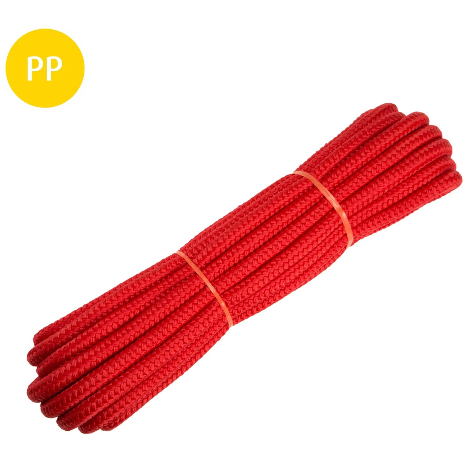 Conacord Seil Polypropylen Multifil Geflochten Ø 12 mm Länge 10 m Rot