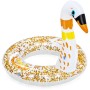 Glitzernder Bestway Schwimmring mit Schwan-Motiv für Kinder.