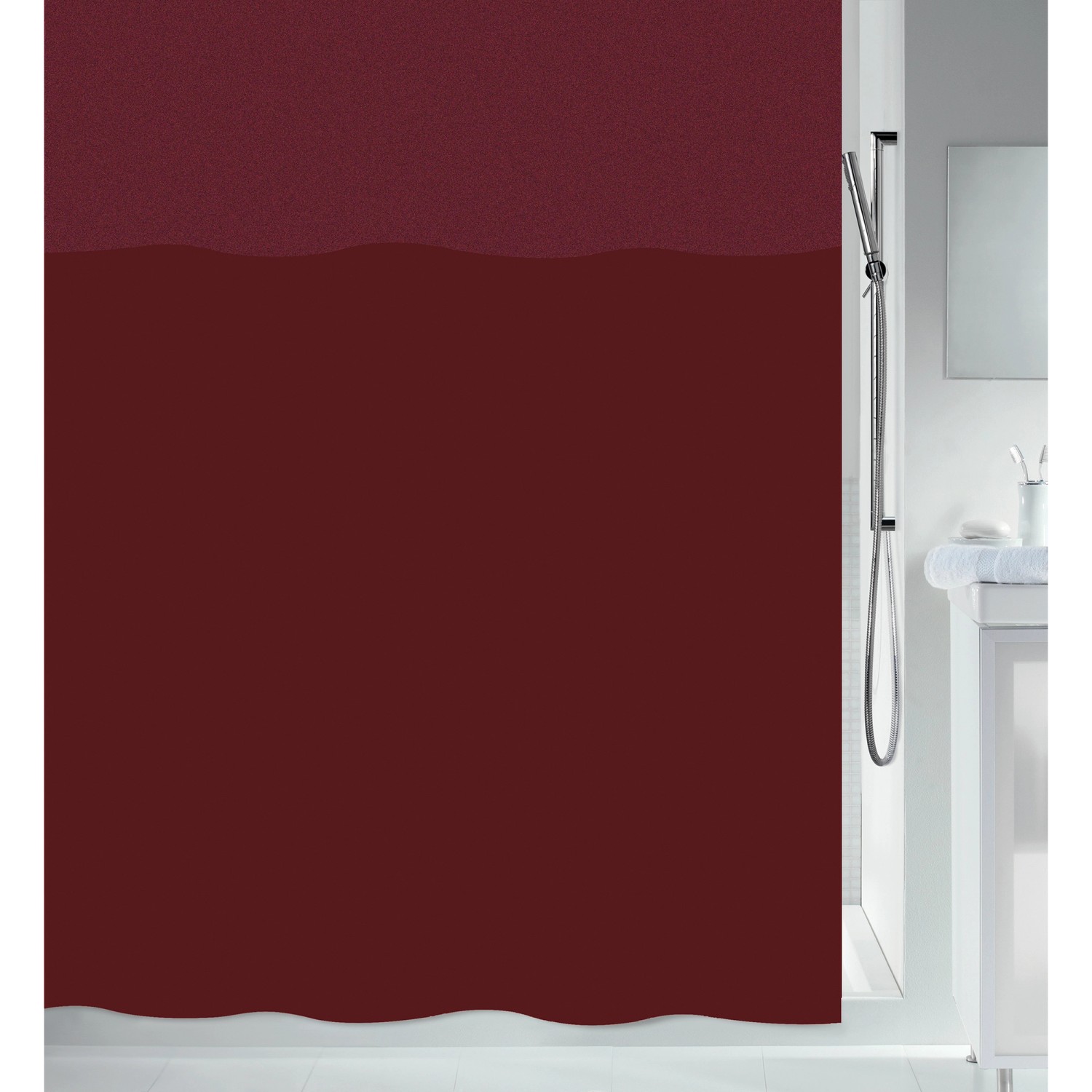 Spirella Duschvorhang Urbanko 180 cm x 200 cm Rot günstig online kaufen