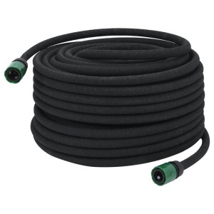 vidaXL Tropfschlauch Schwarz 50 m Gummi 155872