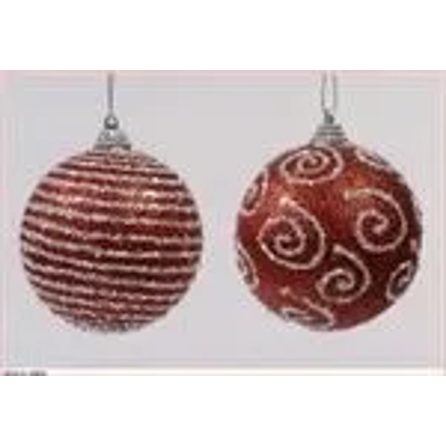 Kaemingk Weihnachtskugeln Foam Glitterkugeln Baumkugeln Weihnachtsschmuck 2 er Set