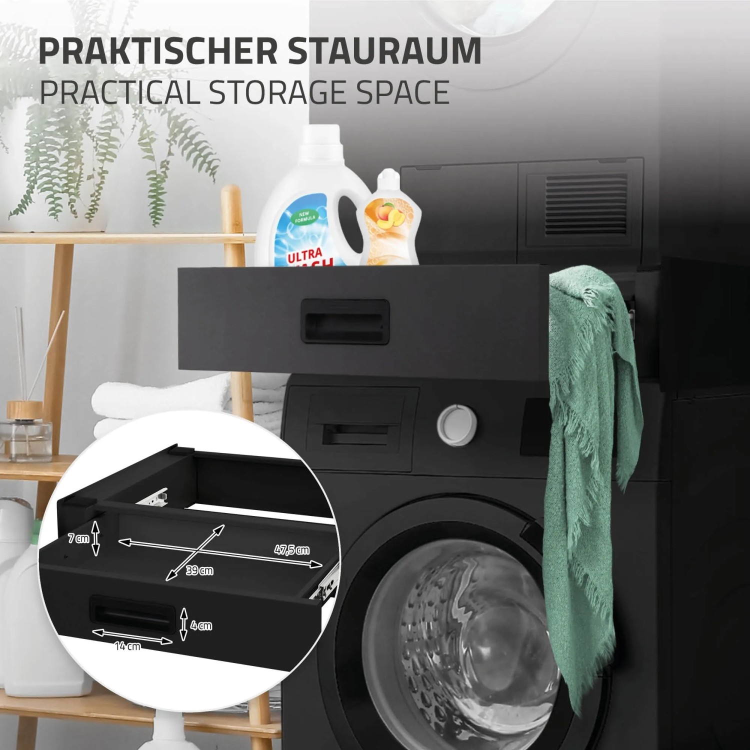 Schuh-Waschbeutel Für Waschmaschine & Trockner | 2 Fächer, 39 X 19 Cm | Mit Doppelreißverschluss & Haken | Inkl. Trockennetzbeutel