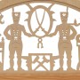 Dekohelden24 XXL Leuchterbogen Schwippbogen Lichterbogen Fensterbogen Schwibbogen Motiv Bergleute mit Spitzkerzen Wechselbar L/B/H 71 x 4 x 40 cm_3