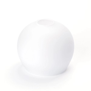 Weißer Orion Lightstyle Lampenschirm E14 aus Glas, Ø 11 cm.