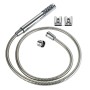 Wenko Waschbeckenbrause mit Edelstahl-Schlauch, Duo Haken und Universal-Adapter, silber glänzend.