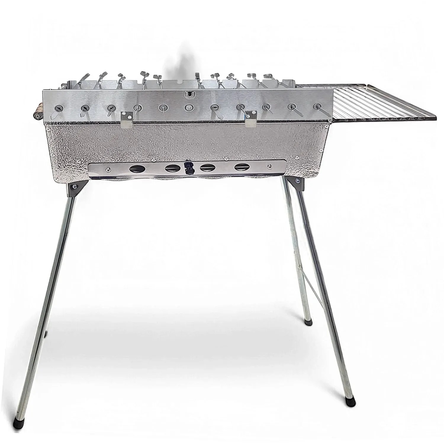 Grillpeter Mangal Astana Deluxe 11er Spießdreher 230V Motor Deckel Grillrost Ablage_8