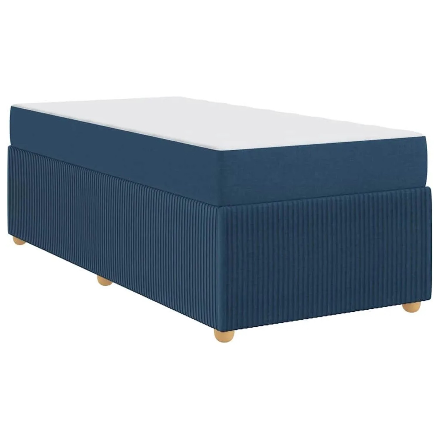 vidaXL Bettrahmen mit Matratze Blau 80 x 200 cm Stoff 3398320