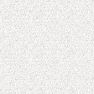 Laura Ashley Vliestapete Annecy Paintable mit feinem, weißen Damast-Muster.