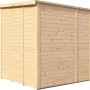 Bertilo Gartenhaus Amrum 2 aus Holz, naturbelassen, 180x174 cm, Elementbauweise.