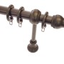 Gardinia Gardinenstangen-Set Lugano, Kolonialfarben, mit Stange, Endstücken, Ringen und Trägern.