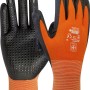 LUX Allroundhandschuhe Gr. 10, Arbeitshandschuhe mit schwarzer Handfläche und orangefarbenem Handrücken.