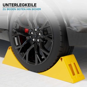 Wiltec Unterlegkeile Anhänger 2 Stück 6,5T Unterlegkeile Lkw Wohnmobil Bremskeil