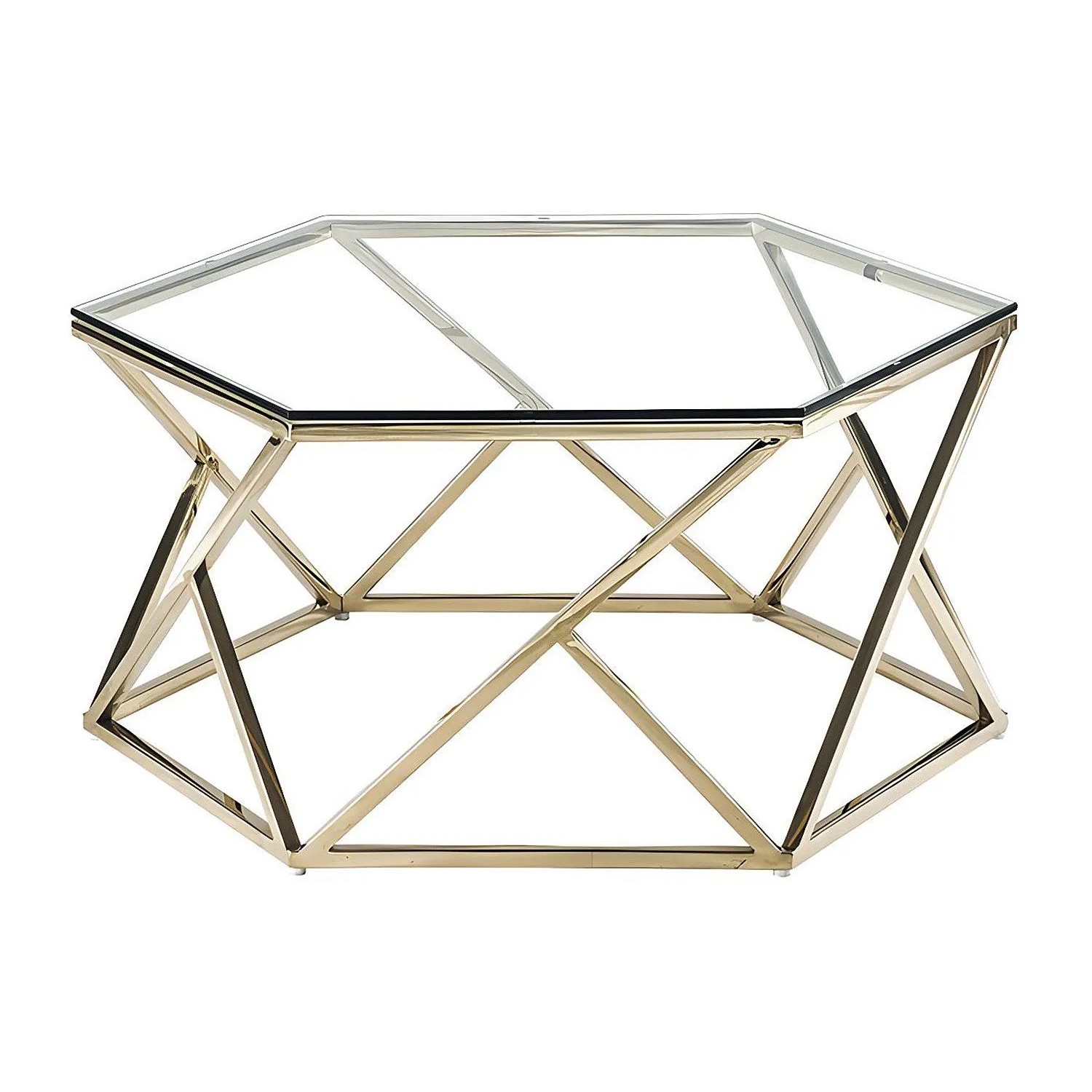 Vente-unique Couchtisch Keriane Goldfarben 80 cm
